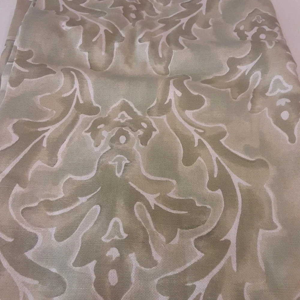 Restoration Hardware Weighted Flocked Curtains Hook Top Masculine